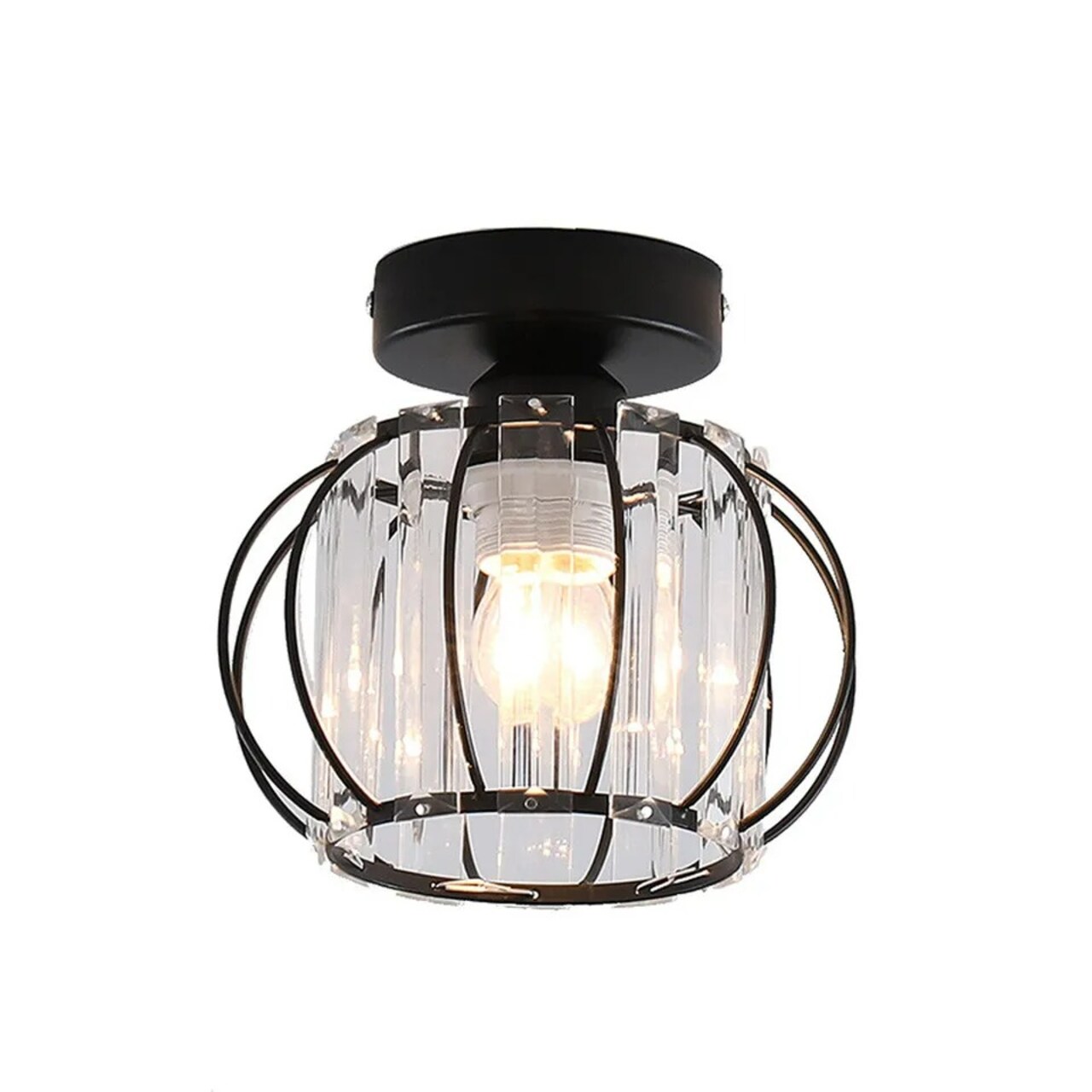 Crystal Chandelier Aisle Hallway Light Flush Mounted Modern Ceiling Fixture E27